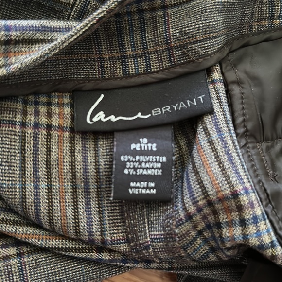 Lane Bryant Dress Pants Brown Plaid 18 P - Picture 8 of 8